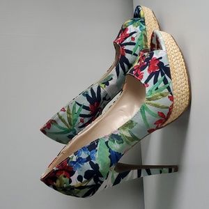 Apt. 9 Beignet Floral Peep Toe Platform High Heel, 9M